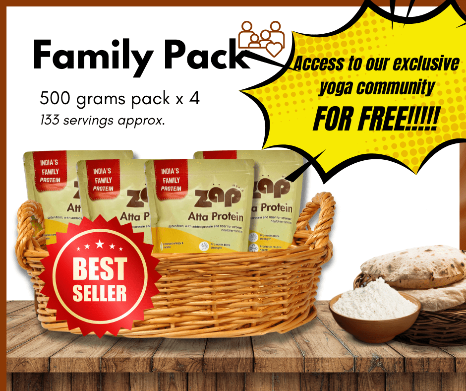 Family Pack - Plant Based High Protein High Fiber Atta Protein [suitable for all flours] - Zäp Meals