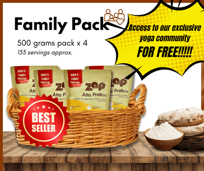 Family Pack - Plant Based High Protein High Fiber Atta Protein [suitable for all flours] - Zäp Meals
